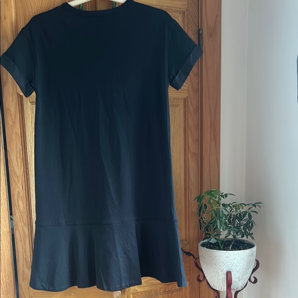 White + Warren Black Cap Sleeve Sheath